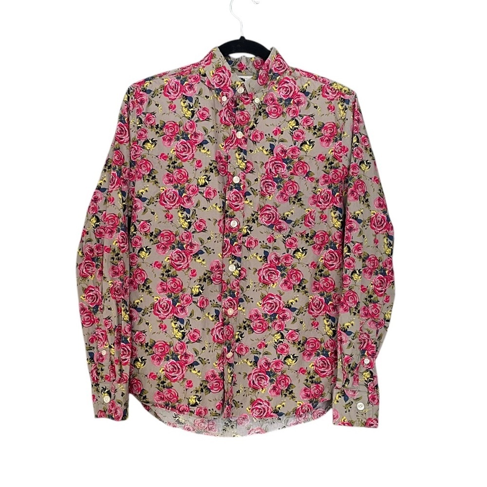 KENNINGTON LTD. California Men’s Button Front Long Sleeve Floral Print Shirt S